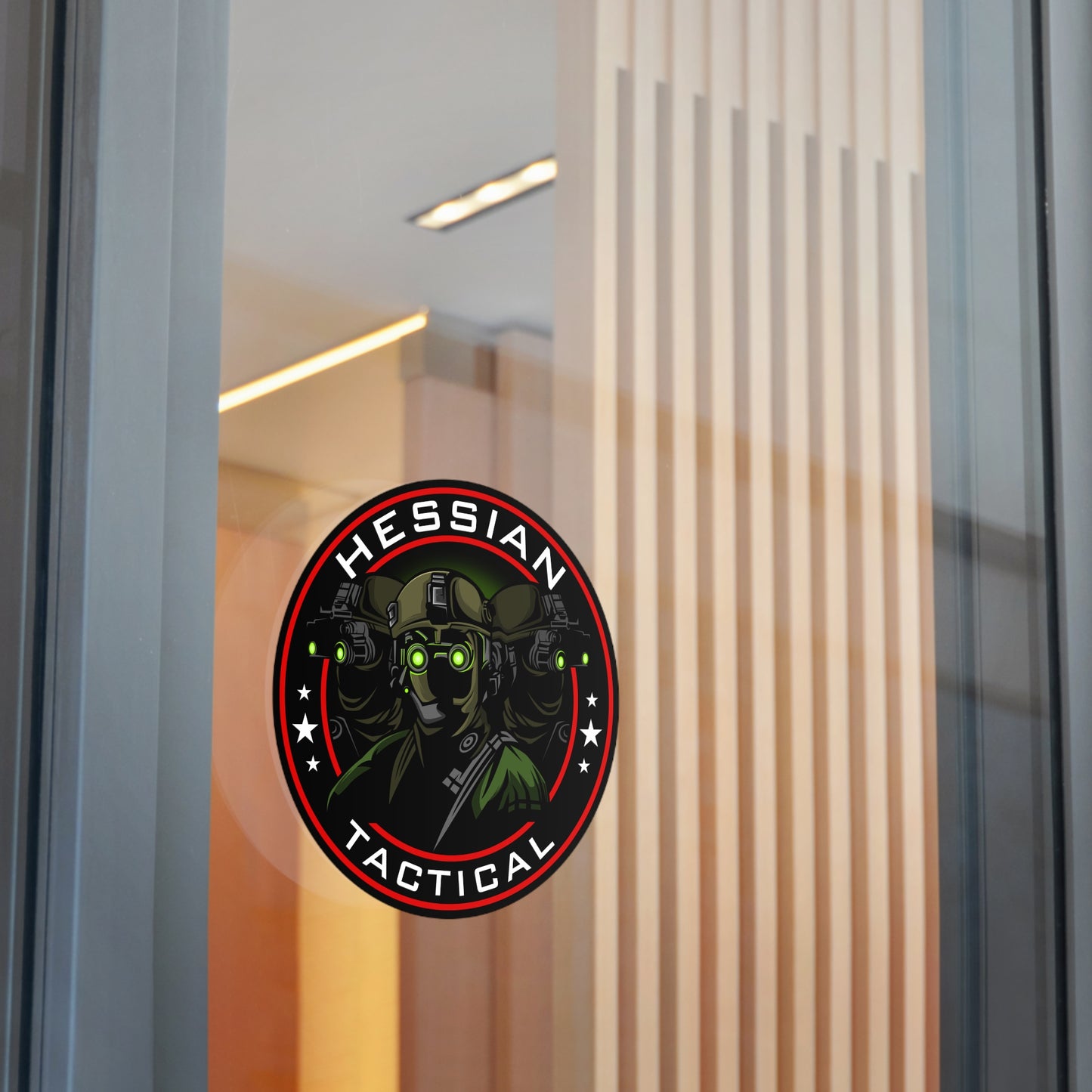 Hessian Tactical Night Owls Round Vinyl Sticker